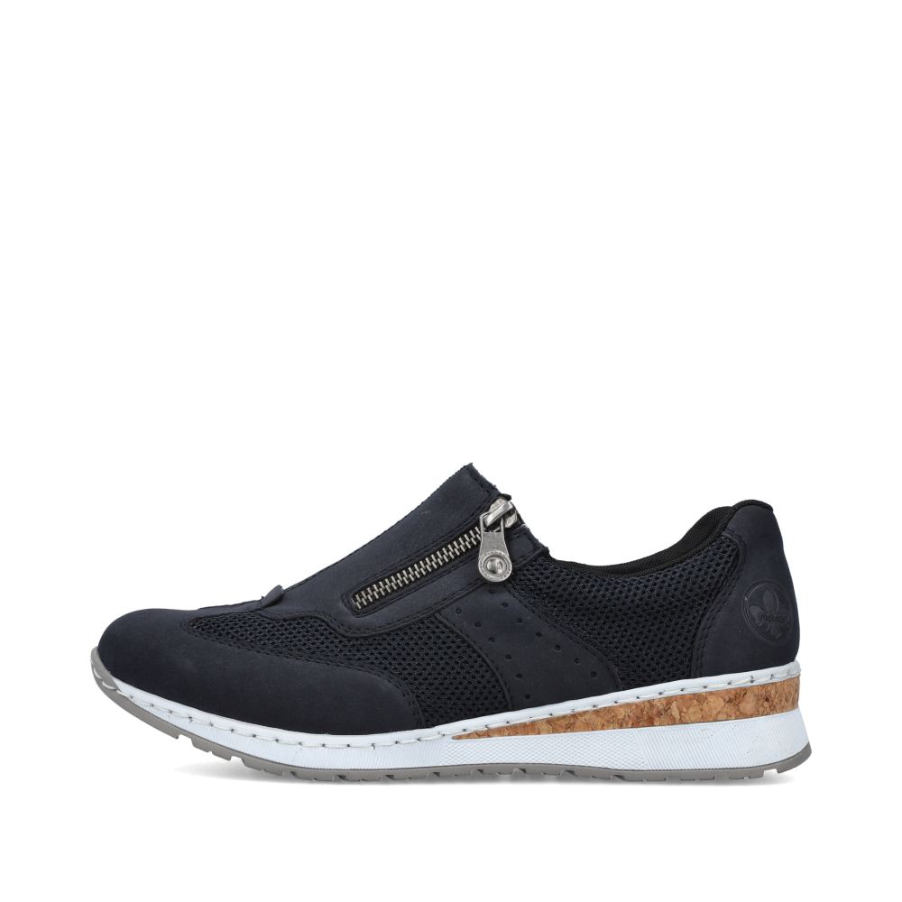 Rieker Schuhe | Damen Slipper marineblau