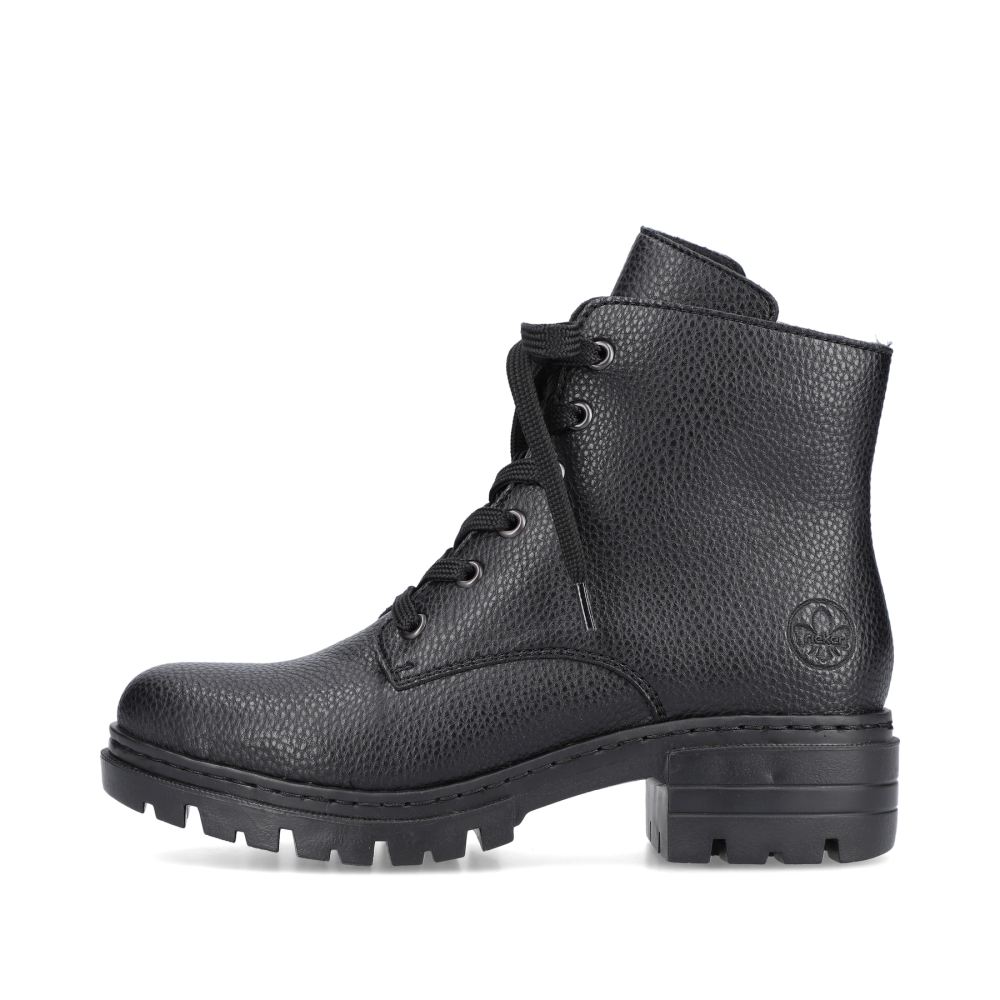 Rieker Schuhe | Damen Biker Boots nachtschwarz