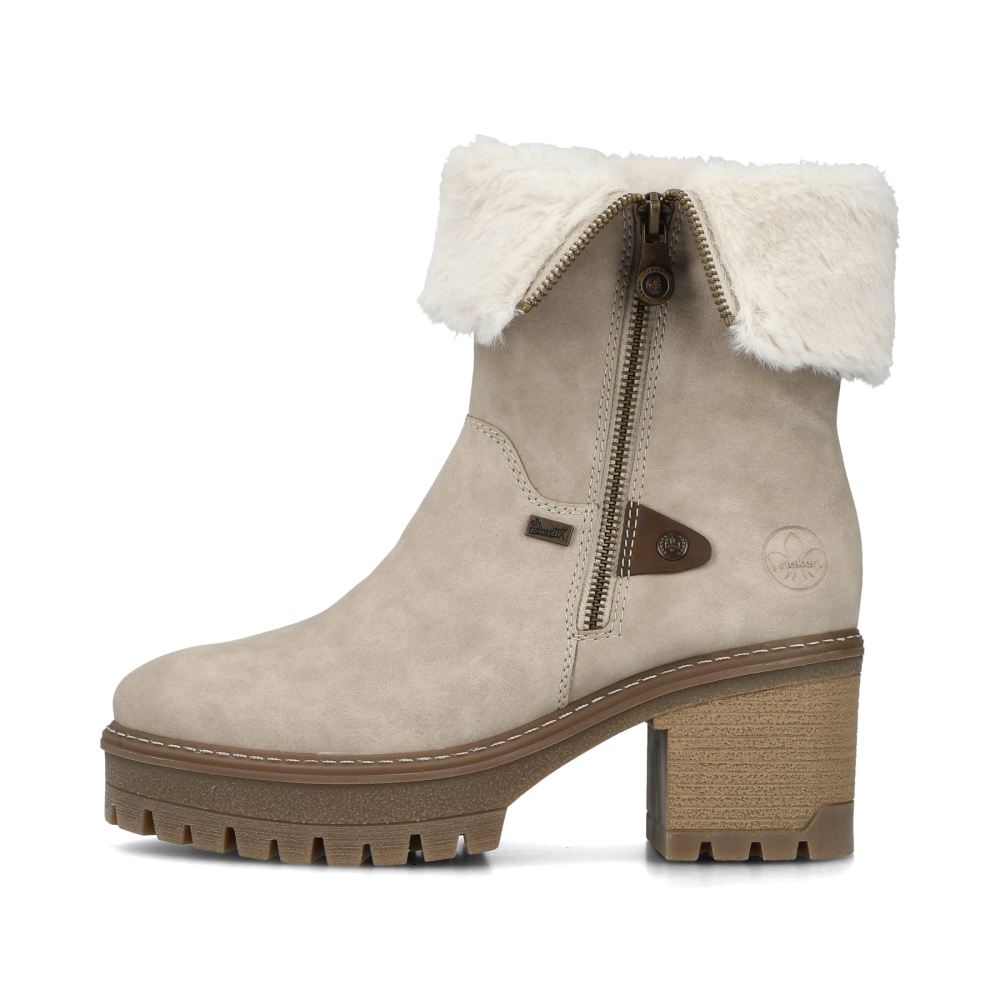 Rieker Schuhe | Damen Kurzstiefel graubeige