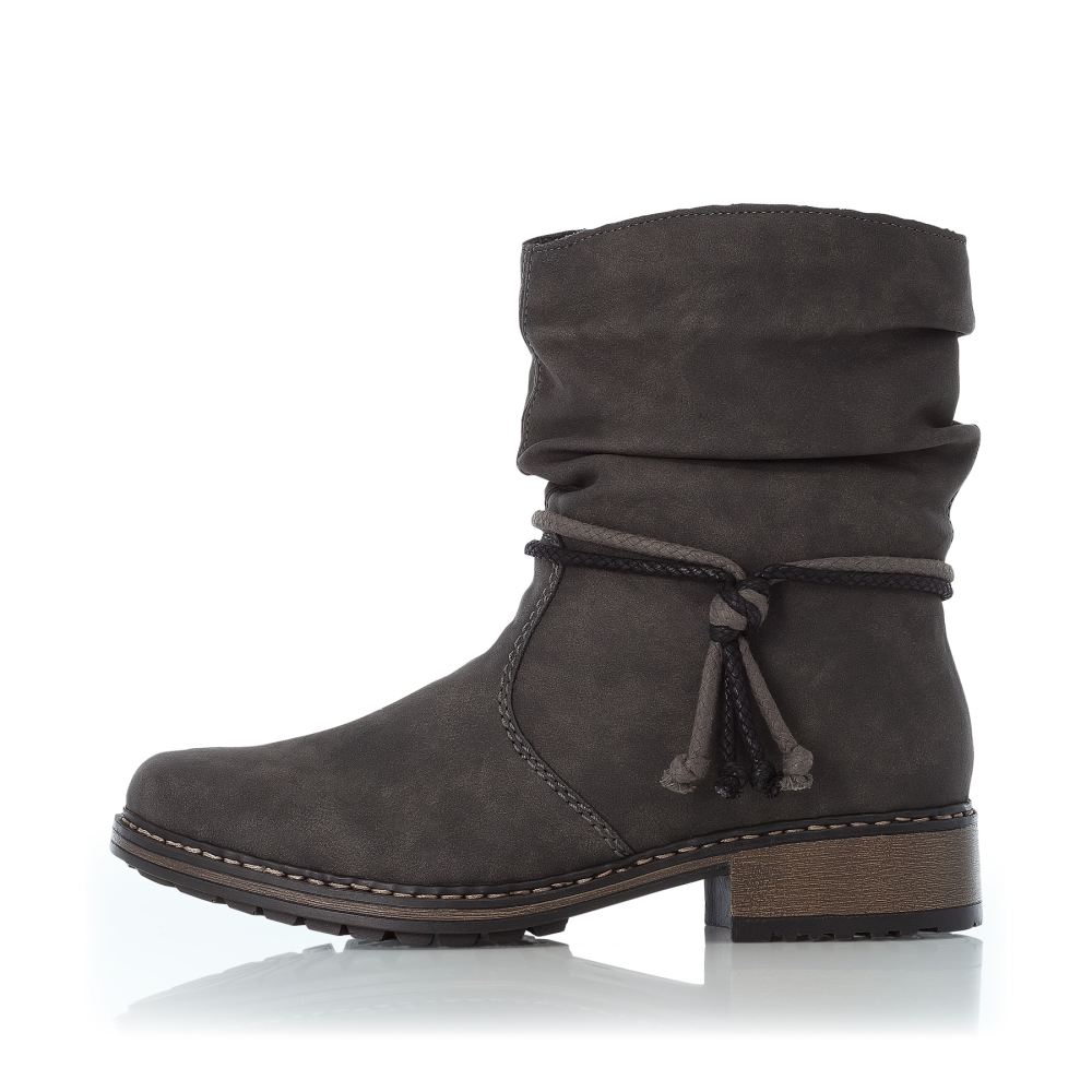 Rieker Schuhe | Damen Kurzstiefel asphaltgrau