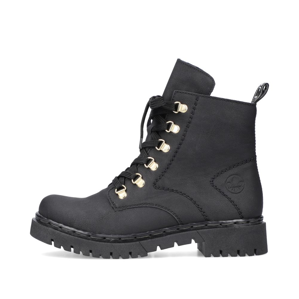 Rieker Schuhe | Damen Biker Boots tiefschwarz