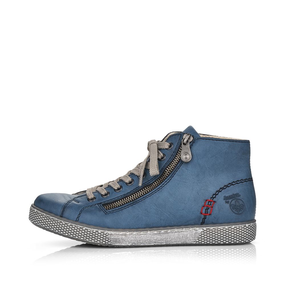 Rieker Schuhe | Damen Schnurschuhe azurblau