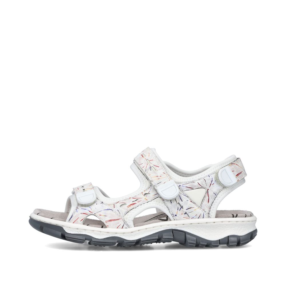 Rieker Schuhe | Damen Trekkingsandalen perlweiss-multi