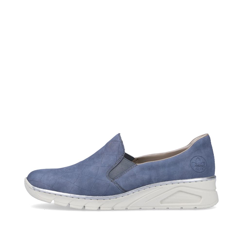 Rieker Schuhe | Damen Slipper schieferblau