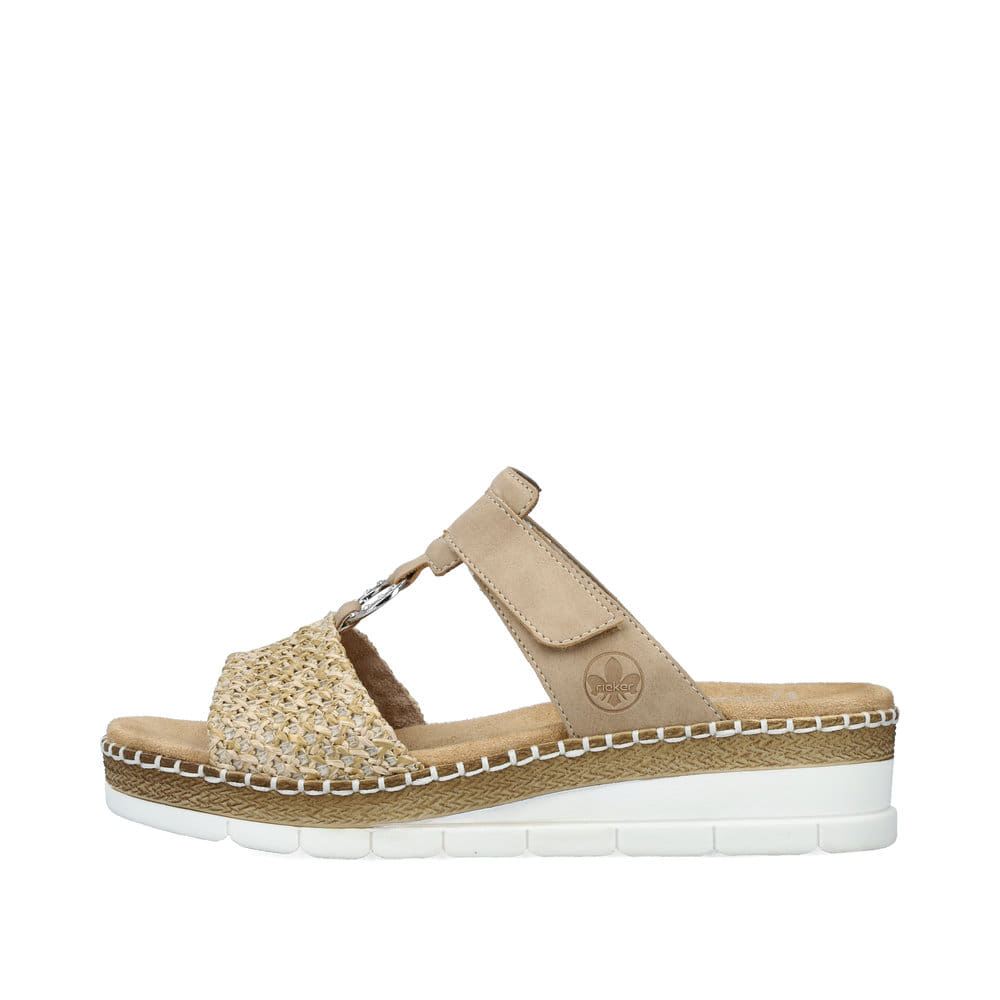 Rieker Schuhe | Damen Pantoletten sandbeige