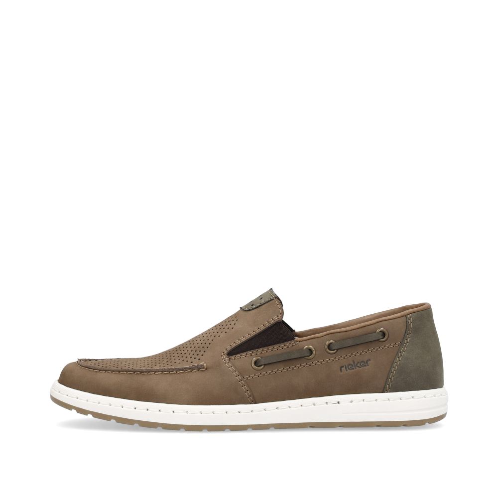 Rieker Schuhe | Herren Slipper braungrau