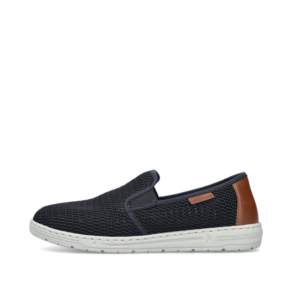 Rieker Schuhe | Herren Slipper marineblau