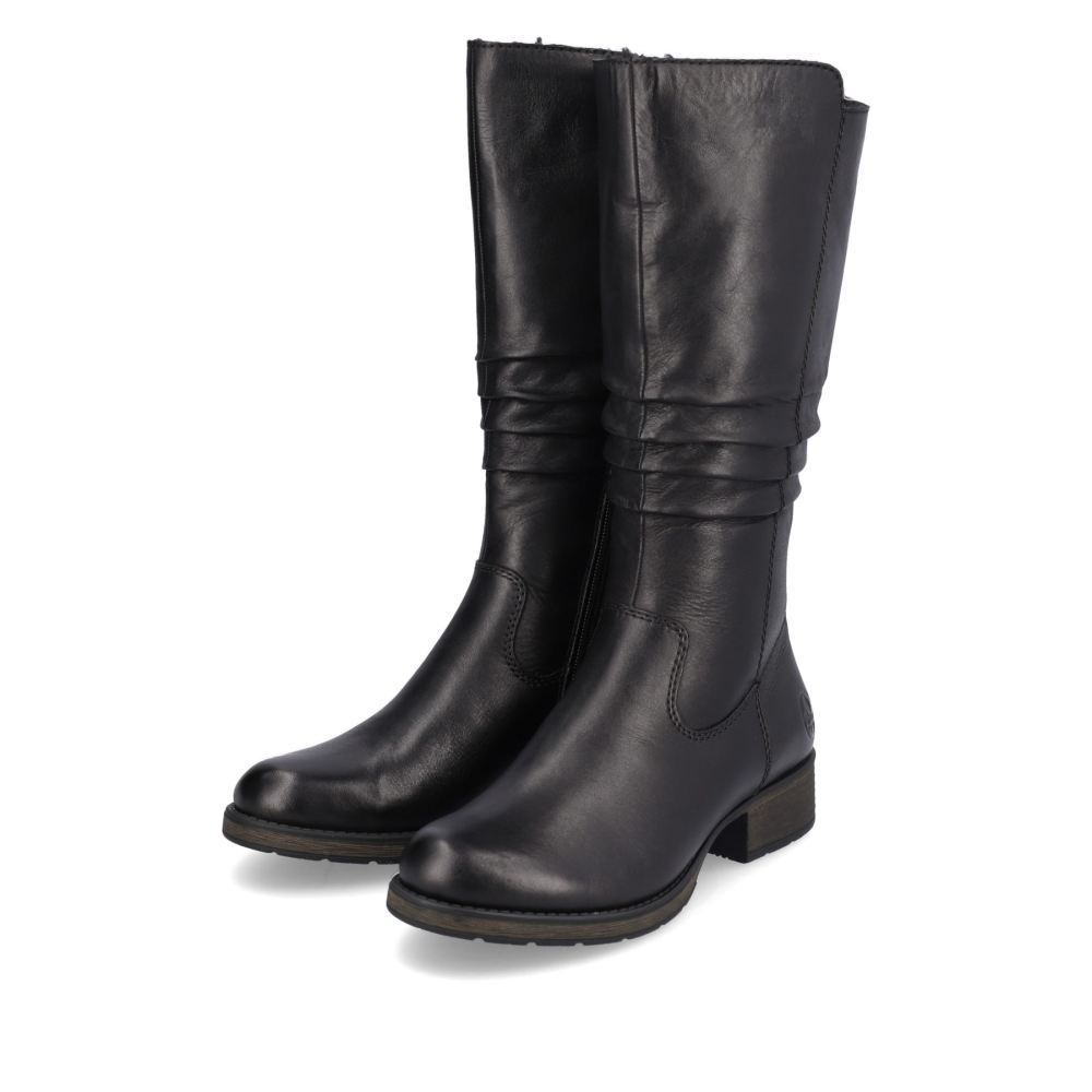 Rieker Schuhe | Damen Hochschaftstiefel nachtschwarz