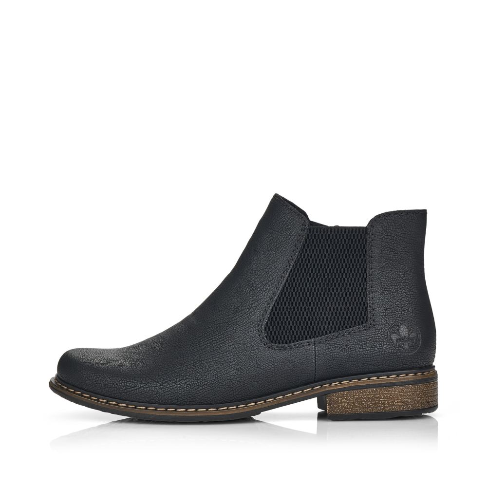 Rieker Schuhe | Damen Chelsea Boots tiefschwarz