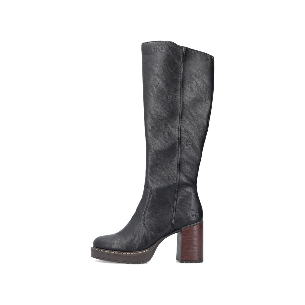 Rieker Schuhe | Damen Hochschaftstiefel tiefschwarz