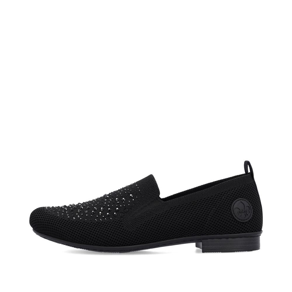 Rieker Schuhe | Damen Slipper tiefschwarz