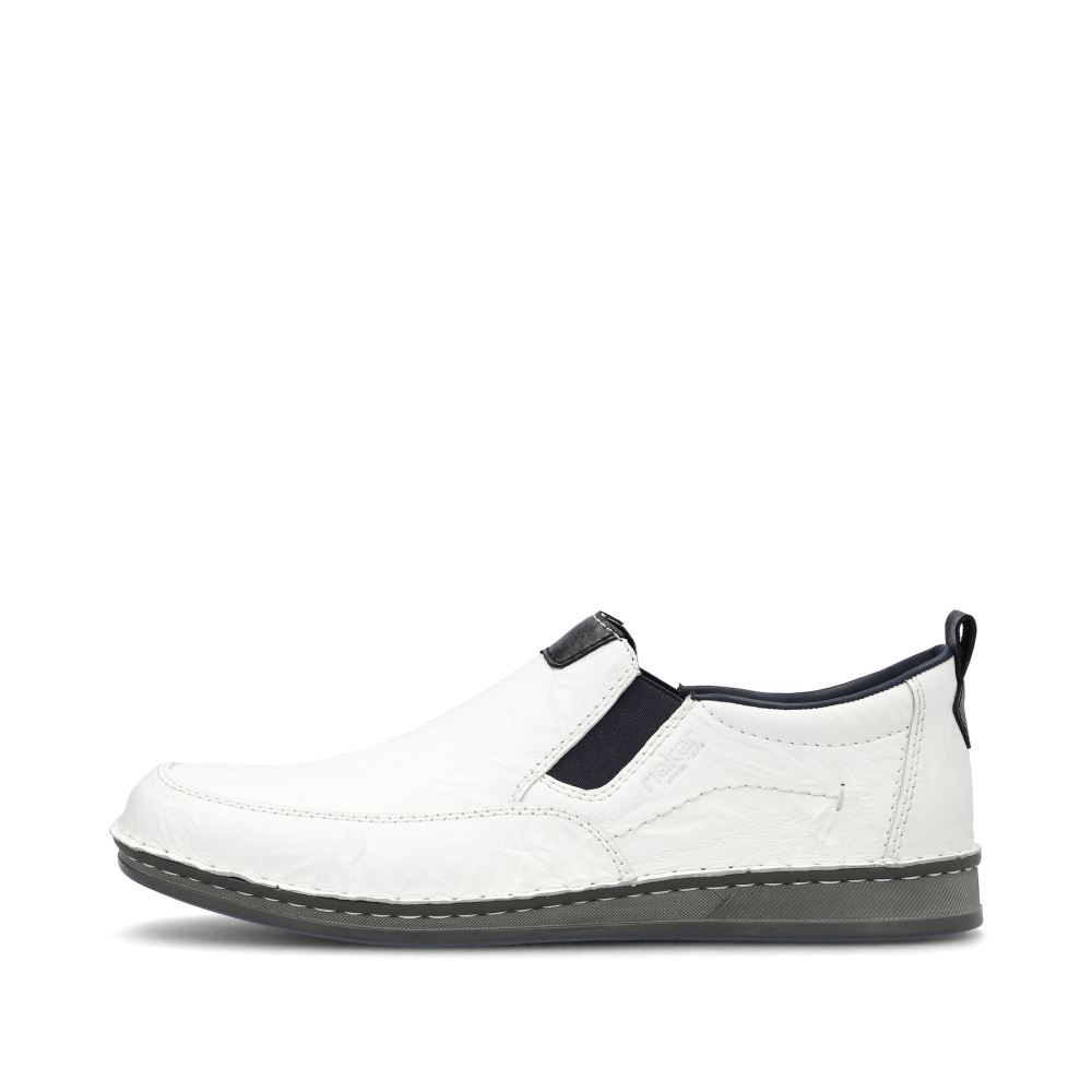 Rieker Schuhe | Herren Slipper schneeweiss