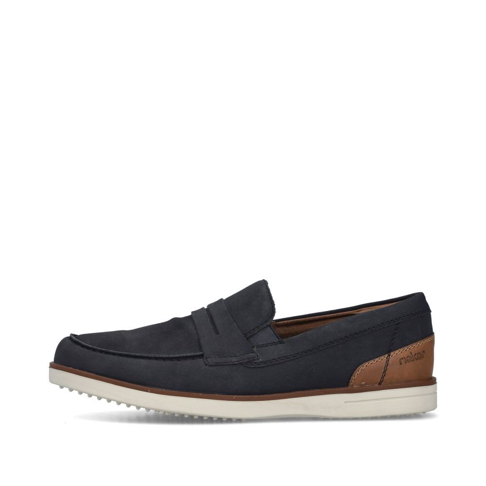 Rieker Schuhe | Herren Slipper marineblau