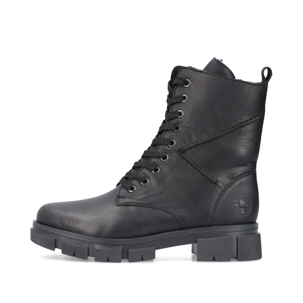 Rieker Schuhe | Damen Biker Boots tiefschwarz