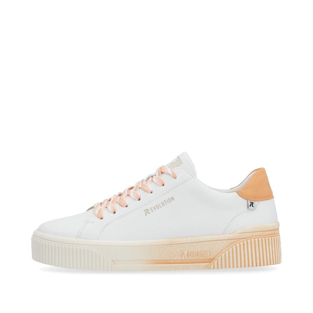 Rieker Schuhe | EVOLUTION Damen Sneaker Low crystal-white apricot