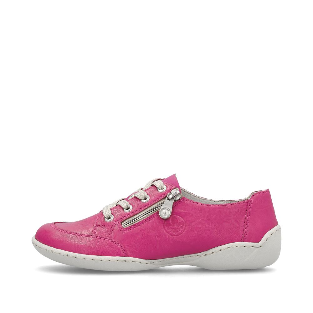 Rieker Schuhe | Damen Schnurschuhe magenta