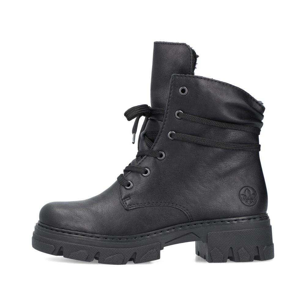 Rieker Schuhe | Damen Biker Boots nachtschwarz