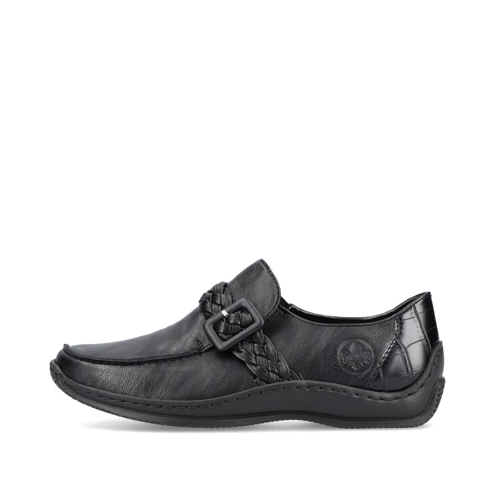 Rieker Schuhe | Damen Slipper mitternachtsschwarz