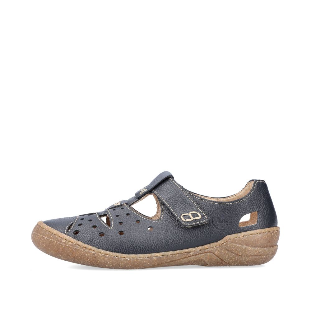 Rieker Schuhe | Damen Slipper marineblau
