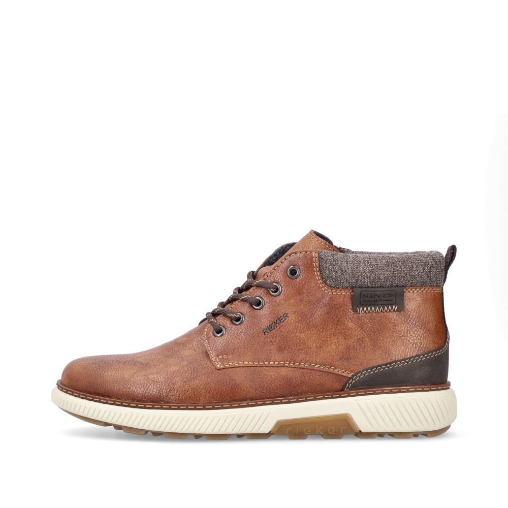 Rieker Schuhe | Herren Schnurstiefel kastanienbraun