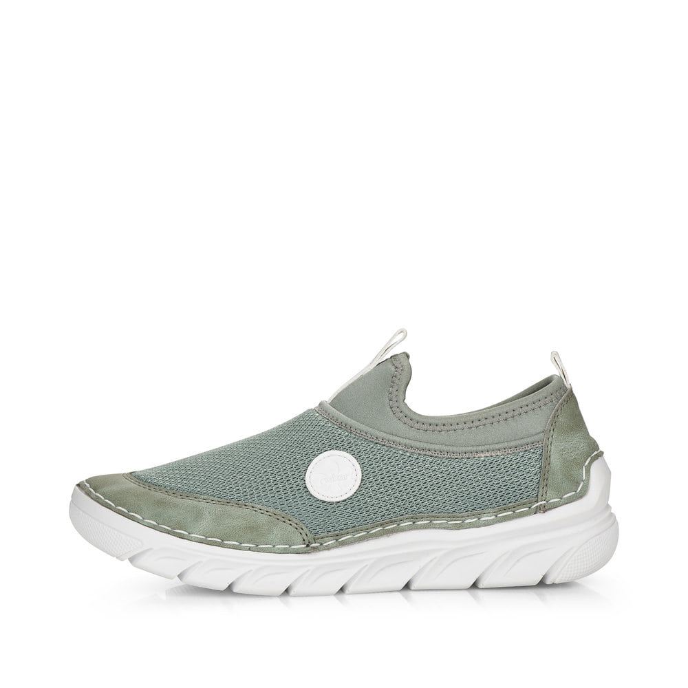 Rieker Schuhe | Damen Slipper mintgrun