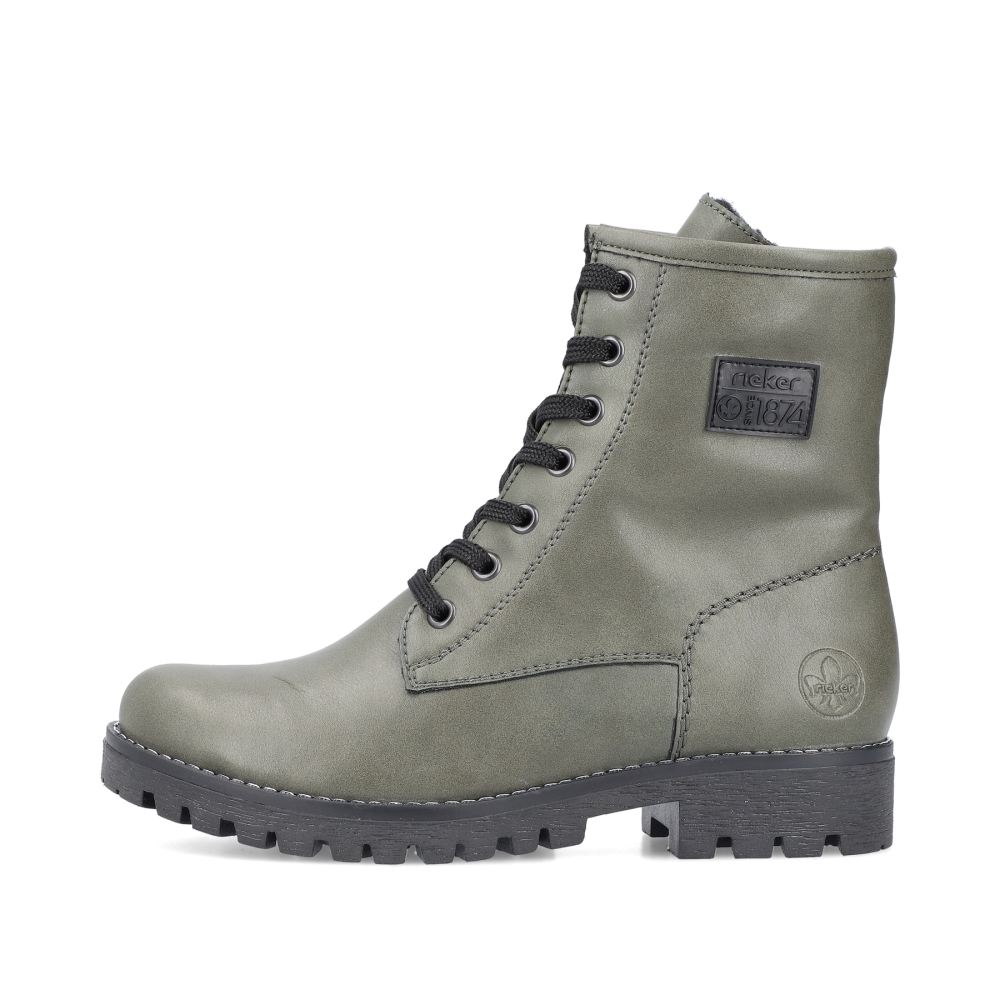 Rieker Schuhe | Damen Biker Boots graugrun